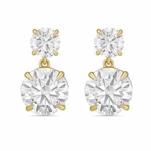NEW DIANA M JEWELS women's round lab-grown diamond stud earrings (15.00 ct tcw)